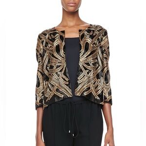 Haute Hippie Beaded Jacket + Bergdorf Goodman XS. NWT.